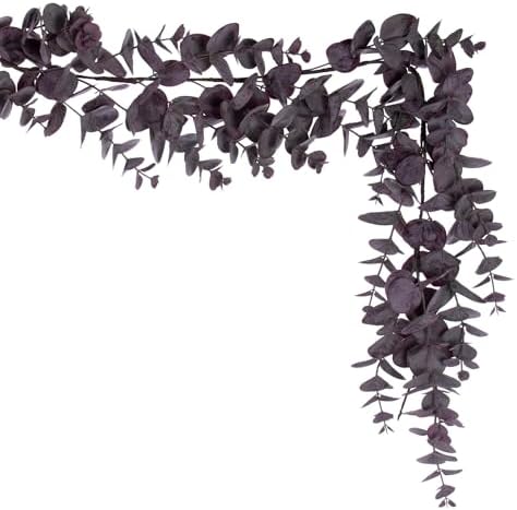Vickerman 6' Artificial Burgundy Spiral Eucalyptus Garland - Image 4