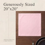 Urban Villa Cloth Napkins Cotton 20x20 (Set of 12) Pink - Image 6