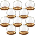 Funtery 10 Pcs 3.94 Inch Christmas Glass Display Dome Cloche Glass Globe by Funtery