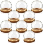 Funtery 10 Pcs 3.94 Inch Christmas Glass Display Dome Cloche Glass Globe by Funtery