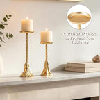 Pillar Candle Holders Set of 2, Candle Holders for Pillar Candles - Image 5