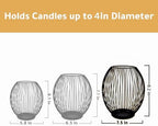 OLEEK Large Metal Candle Holder - Outdoor Lanterns for Patio - Iron Candle Holder - Decorative Candle Holders for Pillar Candles - Table Candles Holders Decor - Iron Candle Stands - Candles Holder - Image 3