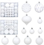 Christmas Tree Balls Ornaments Set, 48 Pcs Shatterproof Plastic Decorative Baubles Shiny Hanging Ball Ornaments for Xmas Tree Holiday Party Wedding Decoration, White by Unknown