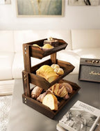 HOLANA Acacia 3 Tier Fruit Basket, Sturdy, Easy Assembly (Walnut color) - Image 6
