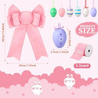 Halfchet Easter Tree Ornaments Decorations Topper Bow Star Ribbon Ball Tree Picks Hanging Ornaments for Easter Party - Image 2
