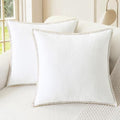 CaliTime Decorative Couch Throw Pillow Covers 24 X 24 Inches True White by CaliTime