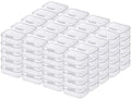 LJY 100 Clear Rectangular Plastic Boxes, 55 x 40 x 20 mm for Jewelry by LJY