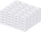 LJY 100 Clear Rectangular Plastic Boxes, 55 x 40 x 20 mm for Jewelry by LJY