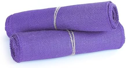 MDS® Pack of 12 Natural Burlap Table Runner, 12 x 72 Inch, Jute Rustic Farmhouse Boho Table Decor for Wedding Reception, Dining Table, Bridal Shower, Baby Shower & Party Decorations - Lavender - Image 5