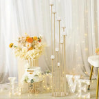 10pcs 9 Arm Gold Candelabra, Fit for Flameless or Wax - Image 7