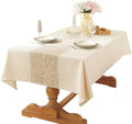 Linen Textured Tablecloth for Rectangle Tables by UWWGKK