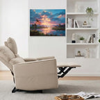 July 4th Patriotic Canvas Wall Art 4th of July USA Decorations Sunset Lake and American Flag with Fireworks Print Independence Day Home Decor 20x24in - Image 5