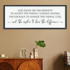 ZZJJHYWGQ Serenity Prayer, Bible Verse Wall Decor, 32''×12'', Black - Image 7