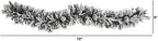 6ft. Flocked Artificial Christmas Garland with Pine Cones and 35 Warm White LED Lights,Green - Image 2