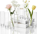 Didaey 12 Pcs Acrylic Bud Vases Clear, Cylinder Vase for Rose Centerpieces by Didaey