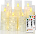 Raycare 7 Pack Flameless Battery Operated Pillar Candles with Remote Timer by Raycare