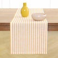 Solino Home 100% Linen Table Runner, 14 x 72 in, Mustard and White Striped by SolinoHome