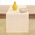 Solino Home 100% Linen Table Runner, 14 x 144 in, Mustard and White Striped by SolinoHome