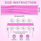 MDS Pack of 12 | Rose Pink | 14ft Chiffon Table Runner 29x170 Inches Long Romantic Rustic Sheer Gauze Runner for Wedding Bridal Shower Birthday Banquets Engagement Spring Easter Boho Decorations - Image 3