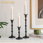 NUPTIO Black Candlestick Holders for Halloween: Unique Gothic Design - Image 2