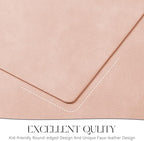 MOSAYT Vinyl Faux Leather Placemats, Set of 8, Pink - Image 5
