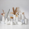 NUPTIO White Ceramic Bud Vase: Small Assorted Vases 12 Pcs, Unglazed by Nuptio