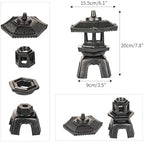 Sungmor Vintage Cast Iron Tealight Candle Holder - Japanese Pagoda Lantern - Image 6