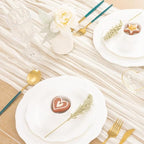 Ivory Cheesecloth Table Runner Farmhouse Fall Table Runner 10ft, 12 Pack - Image 6