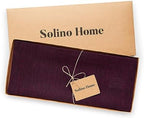 Solino Home 100% Pure Linen Table Runner Burgundy Long, Athena 14 x 120 in - Image 5