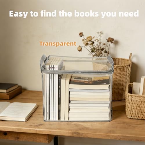 4 Pack Clear Comic Book Storage Containers, Gray - Image 5