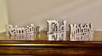 Ramadan Eid and Mubarak Desktop Decor Silver Color Shelf Table top Decoration for Home Office Classic Decor Products (Silver R+E+M) - Image 3