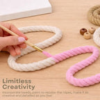DIY Rope Canvas Kit for Beginners - Complete Macrame Ropes Supplies & Tools | DIY Macrame Art Wall Hanging Decor Starter Set, Craft Kits for Adults, Boho Wall Art Aesthetic Home Decoration (Khaki) - Image 5