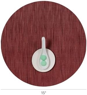 Chilewich Bamboo Placemats Set of 4, Round Woven Placemats - Image 2