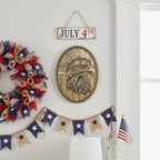 Vintage American Eagle Wall Sculpture, Antique Wall Decor, 4th of July Decor, Hand Painted Wall Decoration with Embossed Eagle Design, 250 Anniversary USA Decor, Patriotic Decoration for Bedroom Living Room Hallway, Housewarming Gifts - Image 6