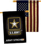 U.S. Army House Flag - Pack Armed Forces Rangers United State American Military Veteran Retire Official USA Vintage Applique - Decoration Banner Small Garden Yard Gift Double-Sided Imported 28 X 40 by Breeze+Decor