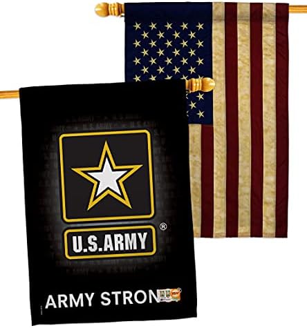 U.S. Army House Flag - Pack Armed Forces Rangers United State American Military Veteran Retire Official USA Vintage Applique - Decoration Banner Small Garden Yard Gift Double-Sided Imported 28 X 40 by Breeze+Decor