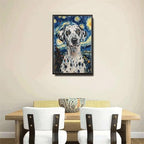 Metal Sign Vintage Tin Sign Dalmatian Starry Night Spots Dotted Dalmatian in Night for Home Fire Station and Seasonal Celebrations Rustproof Aluminum 12×16 Inches with Metal Frame - Image 4