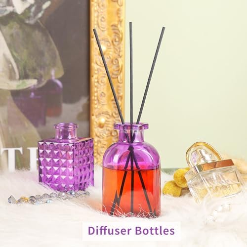 Mini Glass Bud Vases,Versatile Small Bud vases for Home and Wedding Decor, Exquisite Bridal Shower Table Centerpieces,Aromatherapy Bottles,Candle Holder, Ideal of Gifts(Pack of 30,Purple) - Image 4