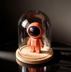 Glass Cloche Bell Jar Display Dome, Natural Wood Color, 6"x7" - Image 7