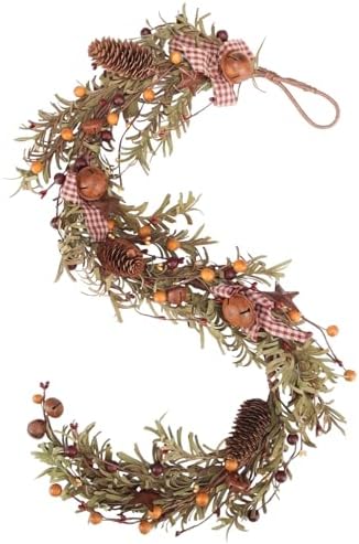 Yinder 42 Inch Rustic Christmas Garland, Artificial Pine Pip Berry Decor by Yinder