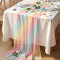 10 Packs Pastel Tulle Table Runners 30 x 120 Inch Gauze Sheer Table Runners by VitalCozy