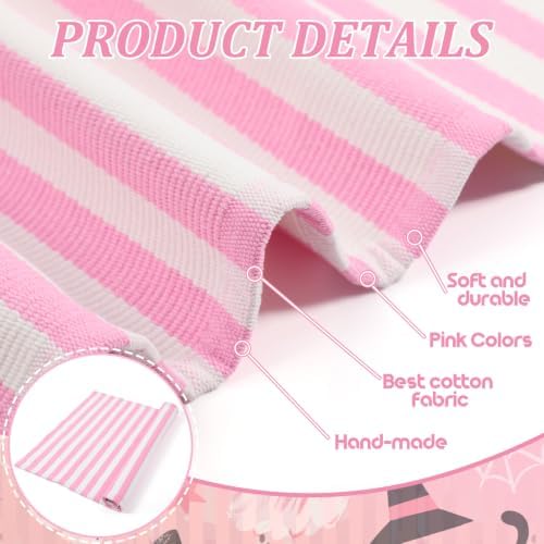 Honoson 2 Pcs Pink Ghost Halloween Doormat Set, Coir Striped Layer Rug - Image 4