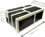 Perilla Home Decorative Wooden Storage Box Black and Off-White (8" l X 5" b X 3" h) Small Keepsake Jewelry Box, Gift Box for Decor Memory Boxs, Modern Art Fabric Storage Bin, Birthday Gift (Magnus) - Image 5