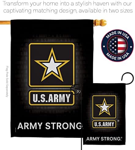 U.S. Army House Flag - Pack Armed Forces Rangers United State American Military Veteran Retire Official USA Applique - Decoration Banner Small Garden Yard Gift Double-Sided Imported 28 X 40 - Image 4