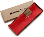 Solino Home 100% Pure Linen Placemats Red Hemstitch, 14 x 19 in, Set of 6 - Image 3
