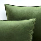MIULEE Decorative Moss Green Velvet Euro Sham Throw Pillow Covers 24x24 in - Image 6