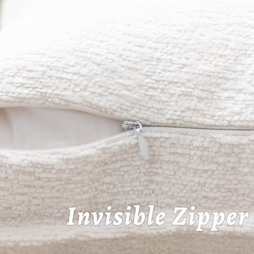 Decorative Throw Pillow Covers 24x24 Chenille Boho Pillowcase - Image 3