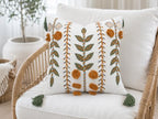 Boho Pom Pom Hand Embroidered 20x20 Pillow Cover, Ivory - Image 3