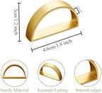 Set of 100 Napkin Rings Metal Gold Semicircle Napkin Ring, Napkin Rings Bulk Dinner Banquet Serviette Decor, Dining Table Setting for Thanksgiving Christmas Halloween Holiday Wedding Party - Image 2