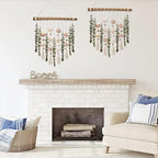 Bathroom Wall Decor Artificial Eucalyptus Boho Bedroom Decor Fake Eucalyptus Plants Leaves with Seashell on Stick Coastal Decor Natural Home Decorations for Living Room Nursery Kitchen - Image 2